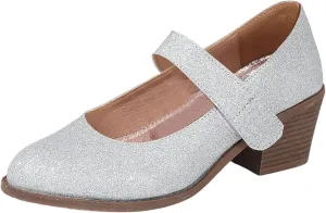 Ladies Casual Solid Color Beaded Glitter Sequins Chunky Heel Large Size Casual Shoes High Heeled Single Shoes Ladies Dress Shoes Low Heel