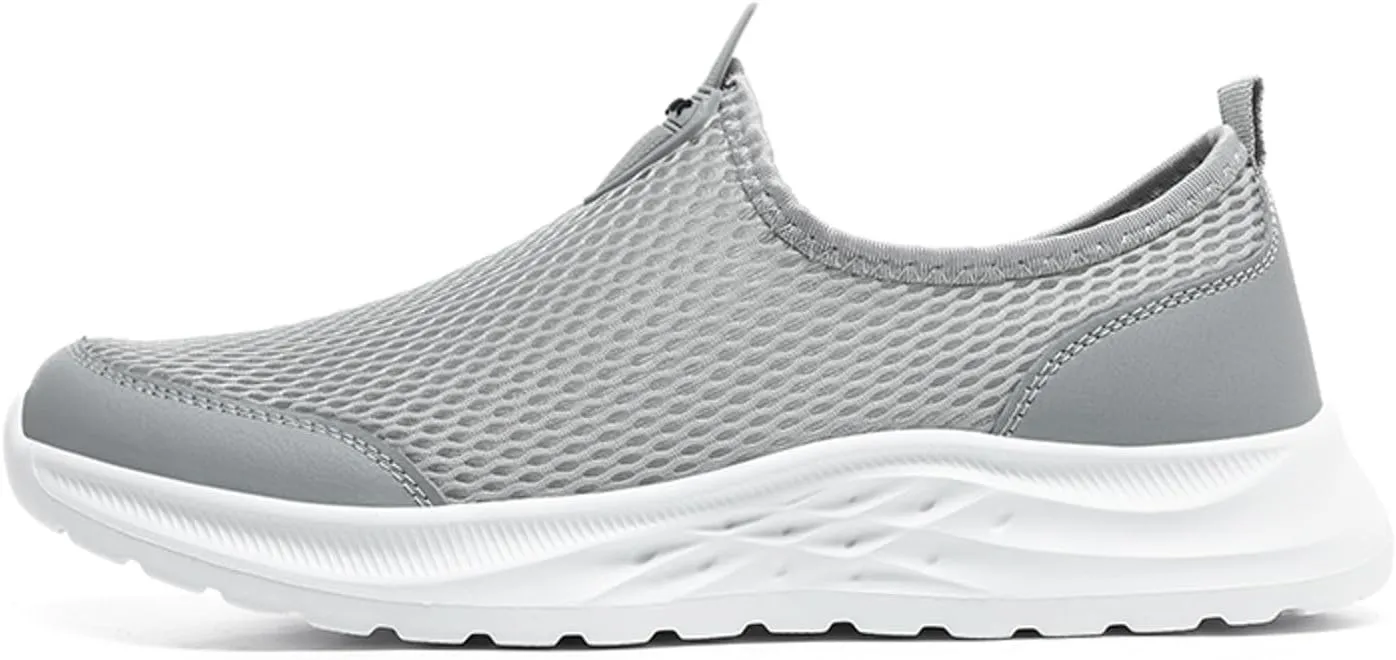 Men Sports Shoes Fashionable New Pattern Mesh Hollow Breathable Comfortable Flat Bottom Lightweight Slip On Seasonal Casual Shoes Casual Sneaker Boots for Men