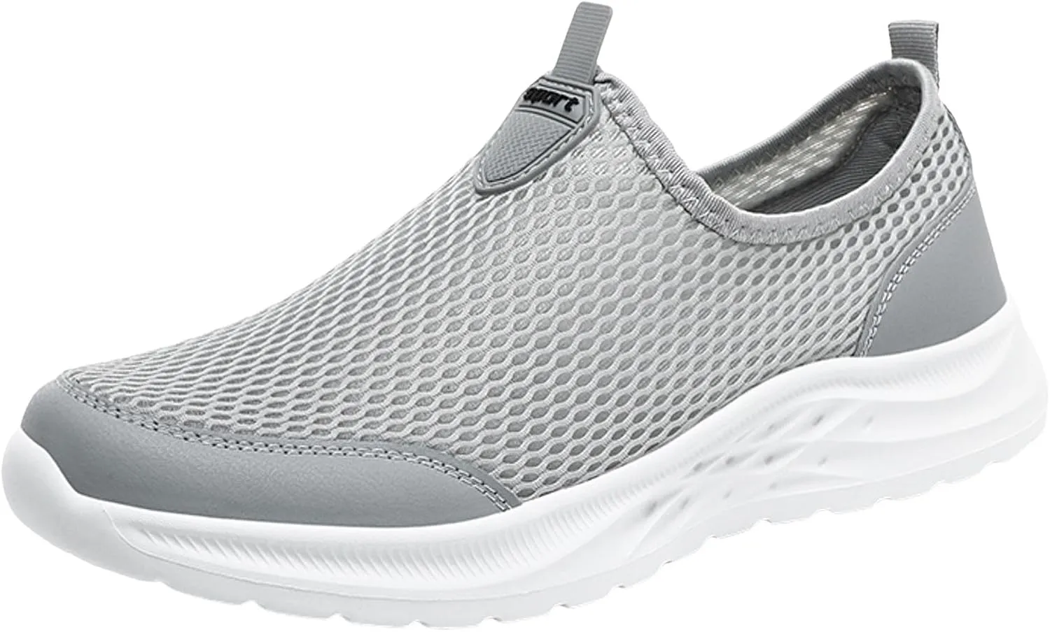 Men Sports Shoes Fashionable New Pattern Mesh Hollow Breathable Comfortable Flat Bottom Lightweight Slip On Seasonal Casual Shoes Casual Sneaker Boots for Men
