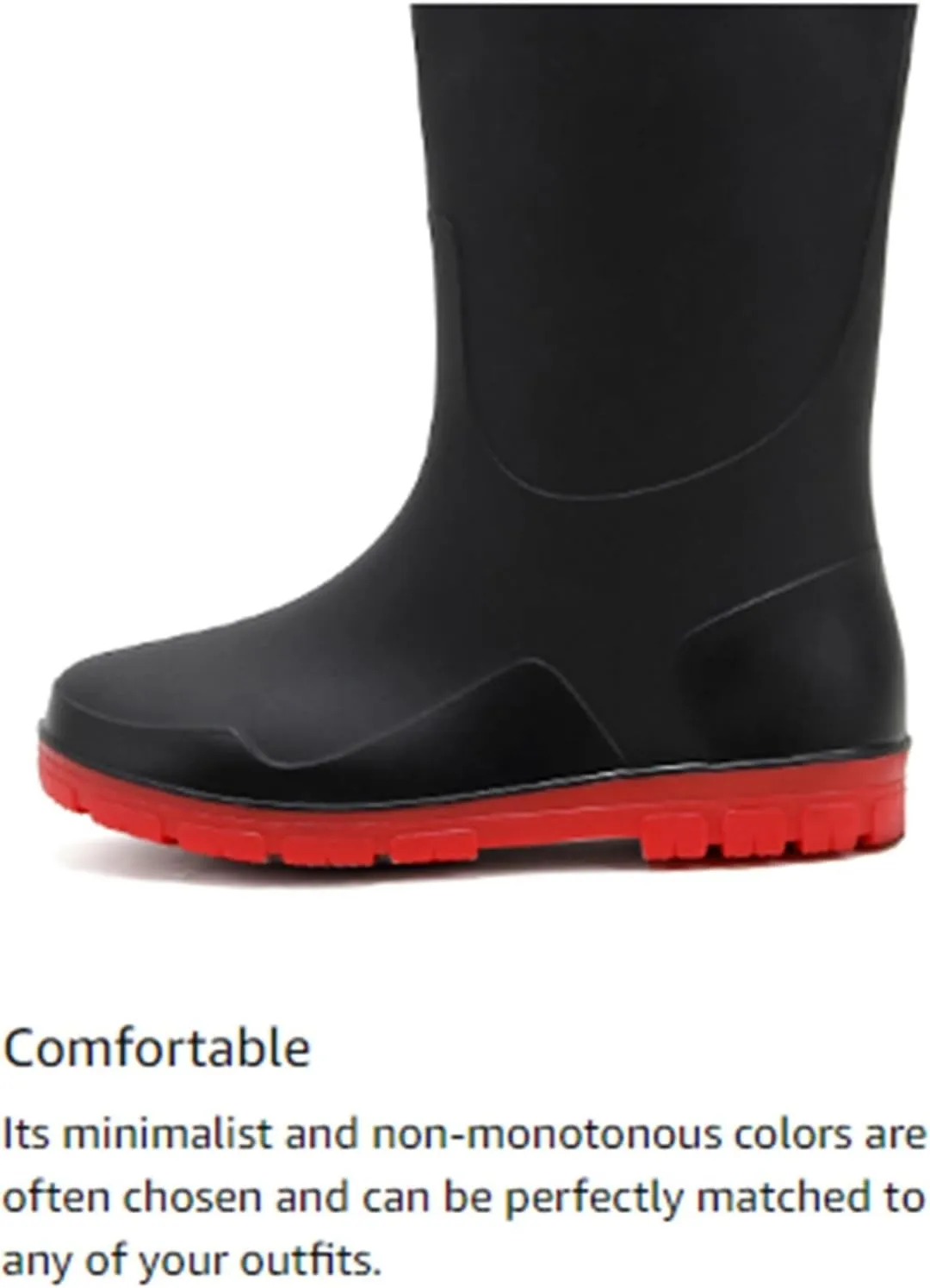 Mens Anti-Skid Fishing Boot, Men's Waterproof High Barrel Knee Rubber Work Rain Boots with PVC, Fashionable Pull Rope Adjustable Garden Rain Shoes, for Gardening, Fishing, Boating