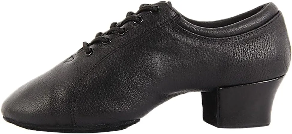Mens Fashionable Modern Classic Rumba Closed Toe Ballroom Standard Dance Shoes, Black, 8