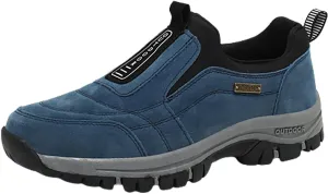Men's White, Black, Grey Hiking Shoes - All Season, Flat Heel, Round Toe, Slip-On, Water Resistant, Slip-Resistant, Casual, Outdoor, Adult Men's Size