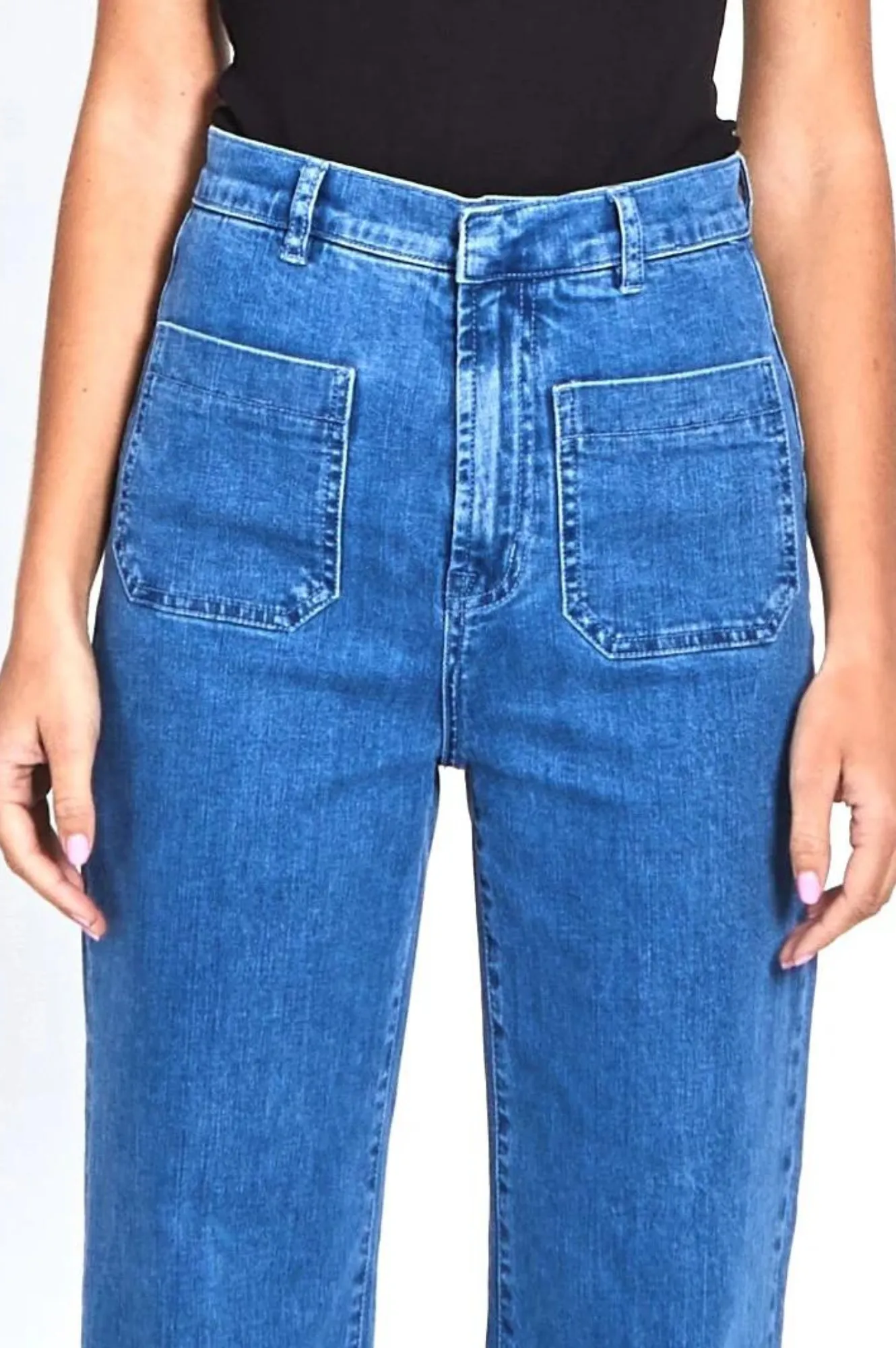 Monaco Milan Wide Leg Jean - Blue wash