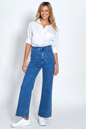Monaco Milan Wide Leg Jean - Blue wash