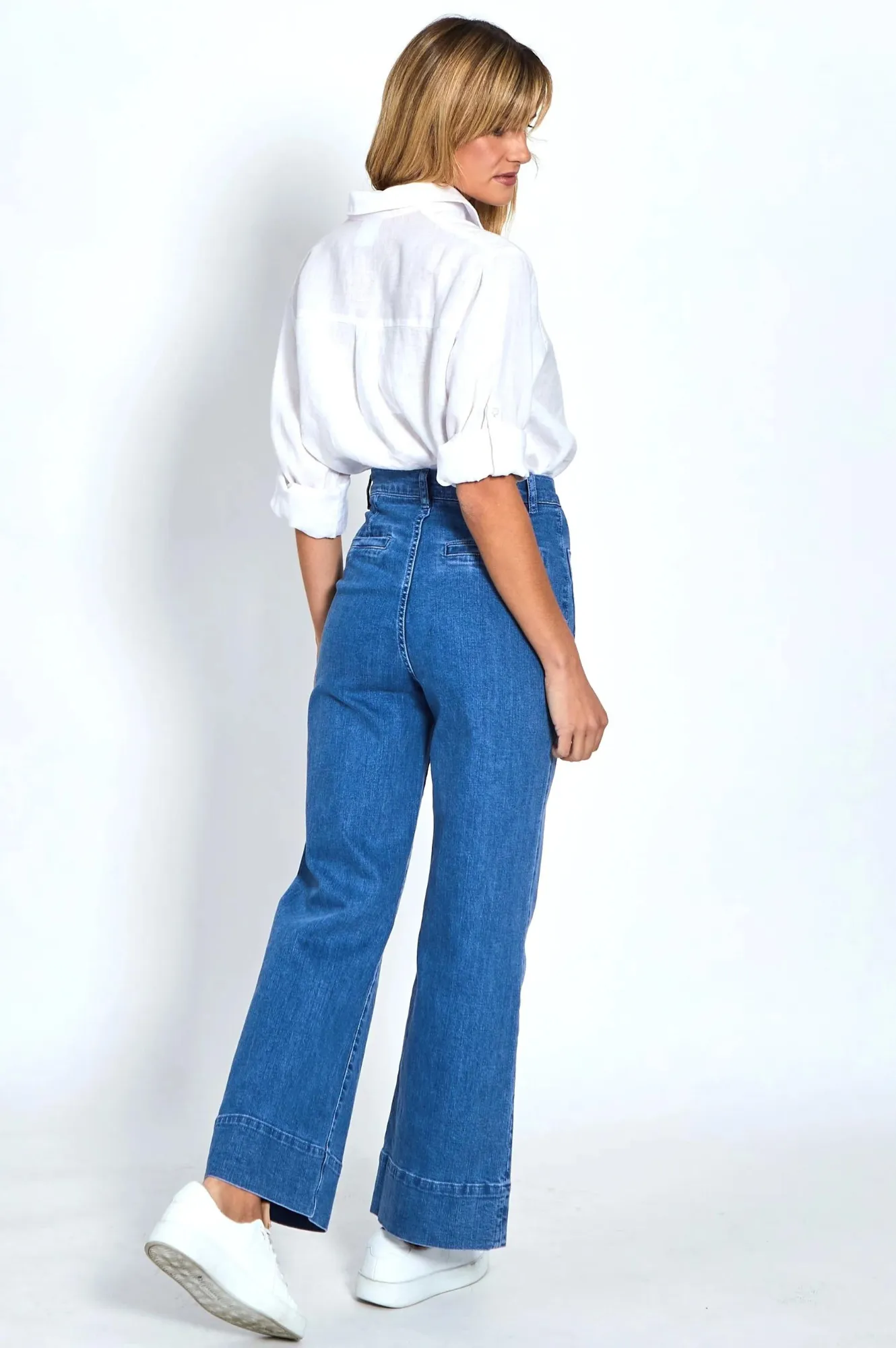 Monaco Milan Wide Leg Jean - Blue wash