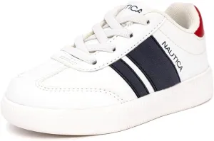Nautica Boys Girls Casual Fashion Shoes  Comfortable Soccer Classic Walking Tennis Sneakers for Kids  Breathable, Lightweight & Flexible (Lace Up/Bungee) (Low-Top/High Top)