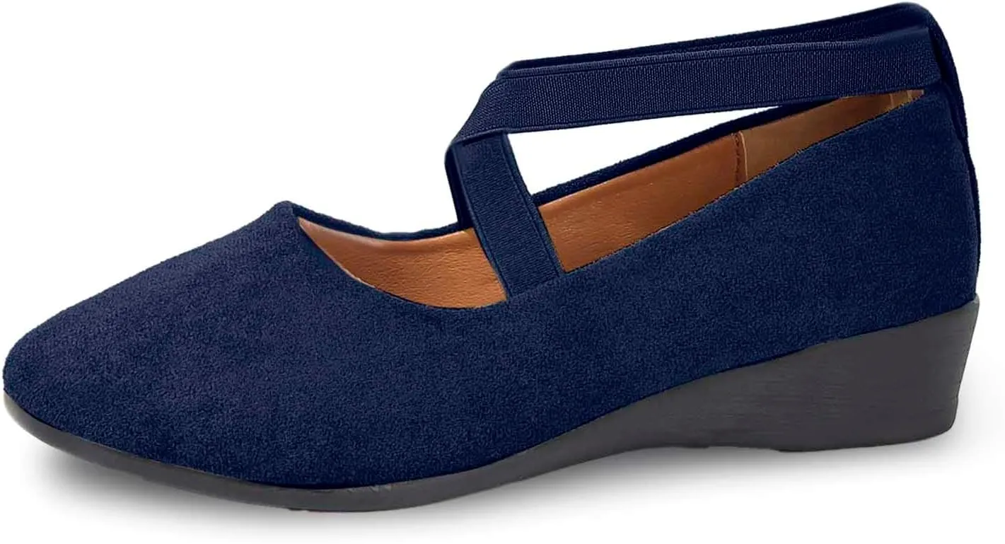 Platform Loafers for Women Comfort Ballet Flats Closed Toe Dress Slip On Pointed Toe Ladies Wedding Casual Shoes