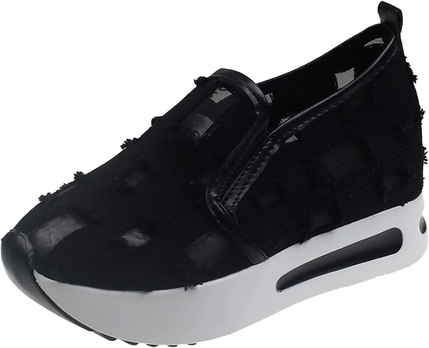 Platform Sneakers for Women Embroidery Floral Breathable Fashion Sneakers Wide Width Chunky Sole Shoes Comfortable Walking Shoes Non Slip Loafers