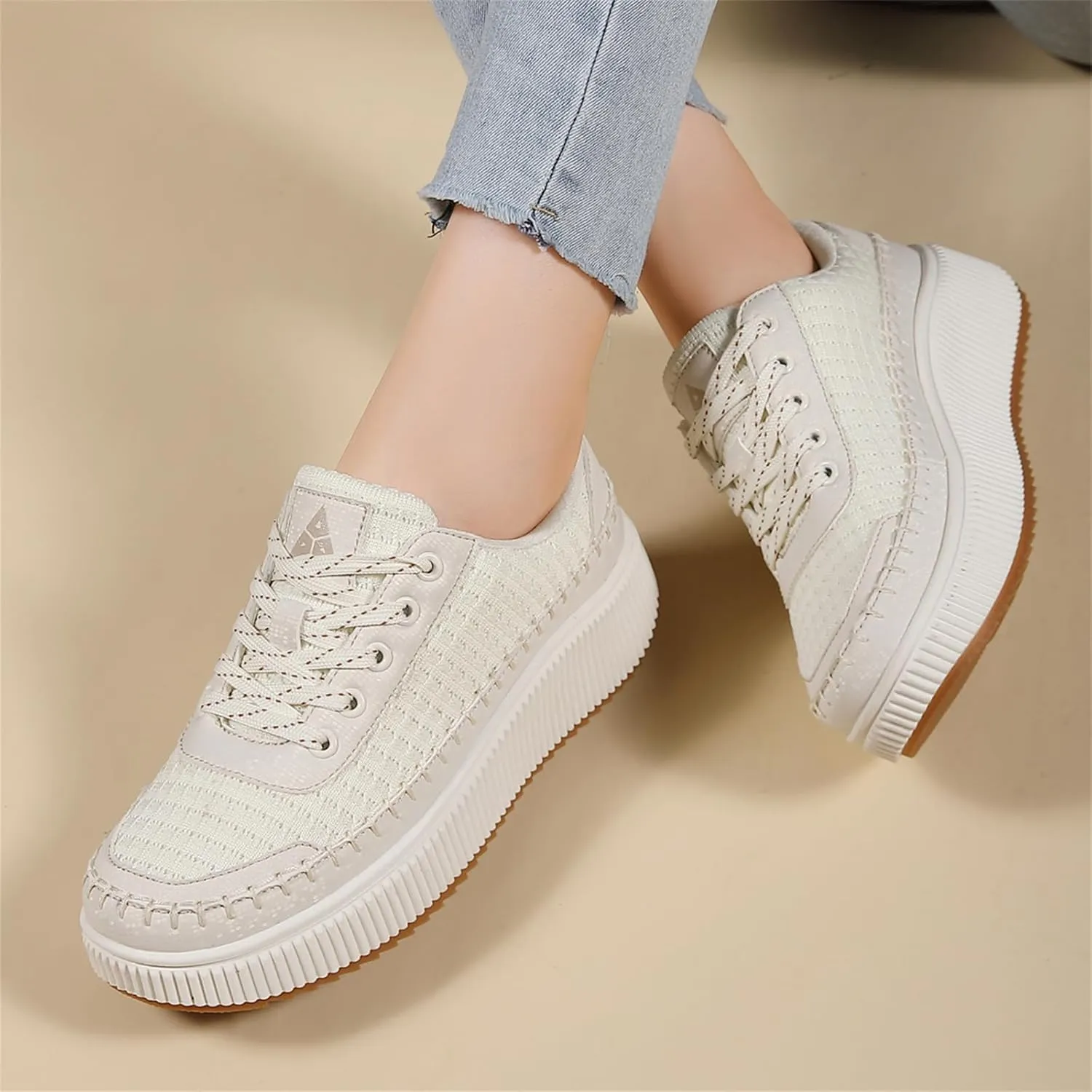 Platform Sneakers for Women Fashion Non-Slip Chunky Casual Walking Shoes Womens Breathable Lightweight Tennis