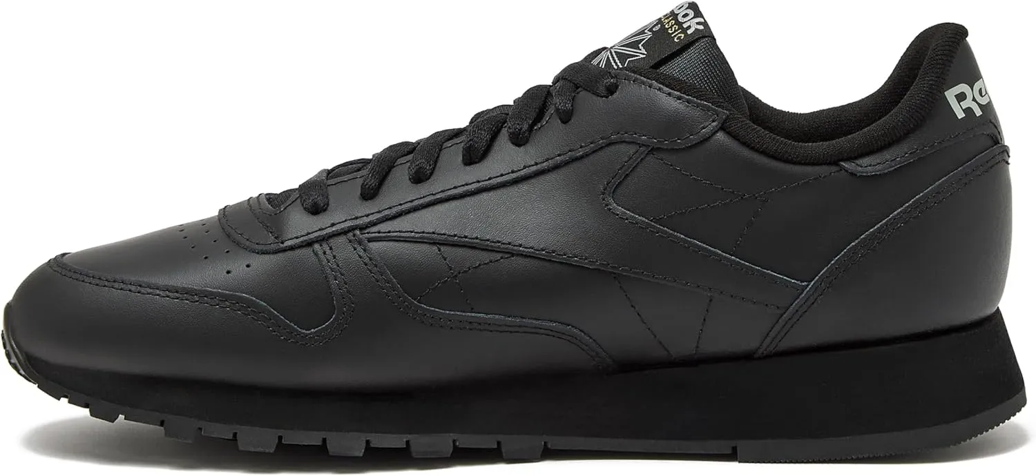 Reebok Classic Leather Sneakers for Men - Black or White Tennis Mens Shoes Size 6 to 18