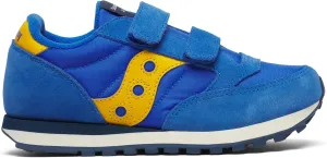 Saucony Kids Originals Jazz Double Hook & Loop (Toddler/Little Big Kid) Sneaker, Blue/Yellow, 4.5 US Unisex