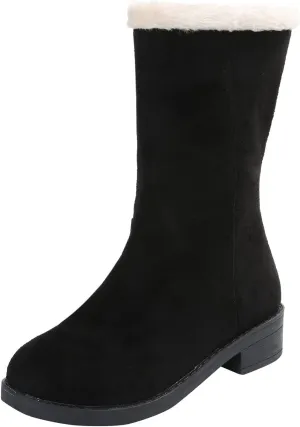 Slip on Winter Boots for Women Tall Snow Boots Women Size 9 Wide Calf Winter Booties for Women 2023 Womens Winter Fur Boots 8.5 Waterproof Womens Boots Lightweight