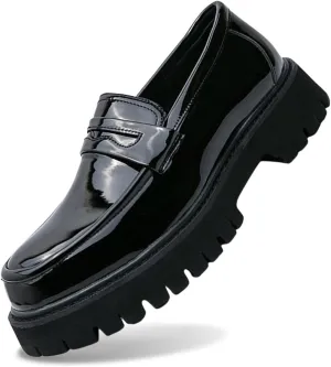 Spring and Autumn Edition Youth Le Fu Shoes Thick Soled Height Increasing Black Classic Casual Shoes for Men