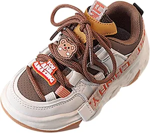 Toddler Casual Shoes Girls and Toddler Chunky Sneakers Vulcanize Fashion Girls Platform Thick Boys Round Toe Shoes
