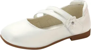 Toddler Girls Strap Dress Shoes Ballerina Flat Mary Jane Elegant Wedding Flower Slip on Sneaker Toddler Girl 6