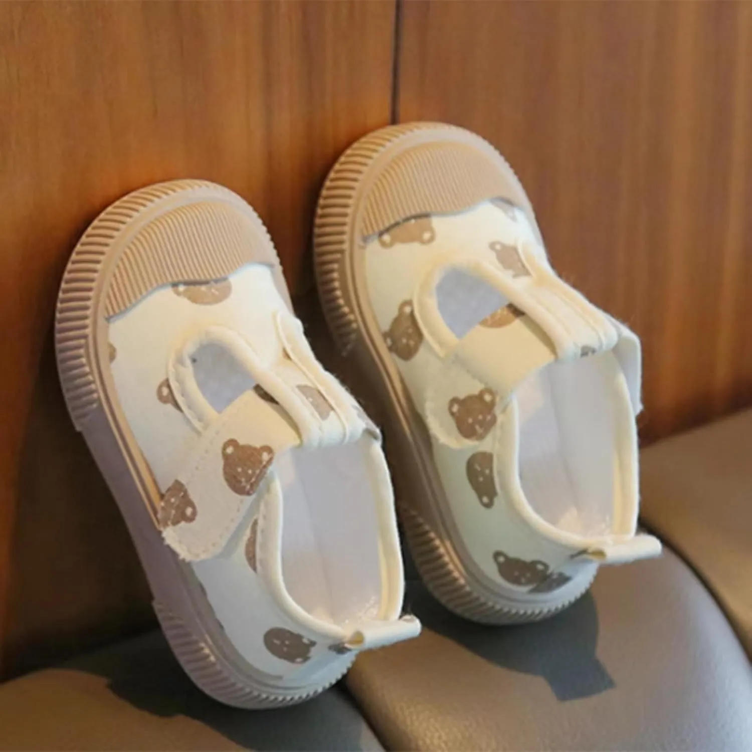 Toddler Girls T-Strap Canvas Sneakers for Little-Kids Lightweight Comfortable Classic Non-Slip Flat Casual Shoes