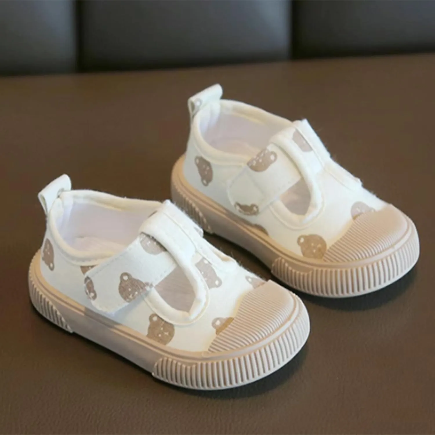 Toddler Girls T-Strap Canvas Sneakers for Little-Kids Lightweight Comfortable Classic Non-Slip Flat Casual Shoes