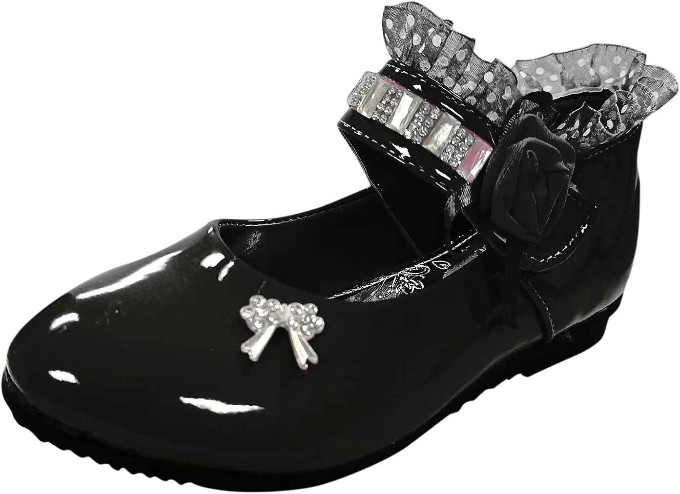 Toddler Princess Flower Lace Mary Jane Dance Shoes xfords Leather Soft Sweet Elegant Flat Shoes for Kids Girls