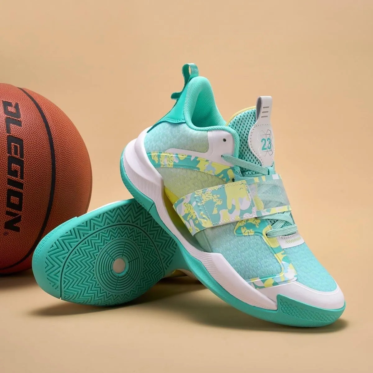 Unisex Basketball Shoes are Breathable Anti Slip Shock-Absorbing Comfortable Fashionable Lace Up Training Boots(Green,6)