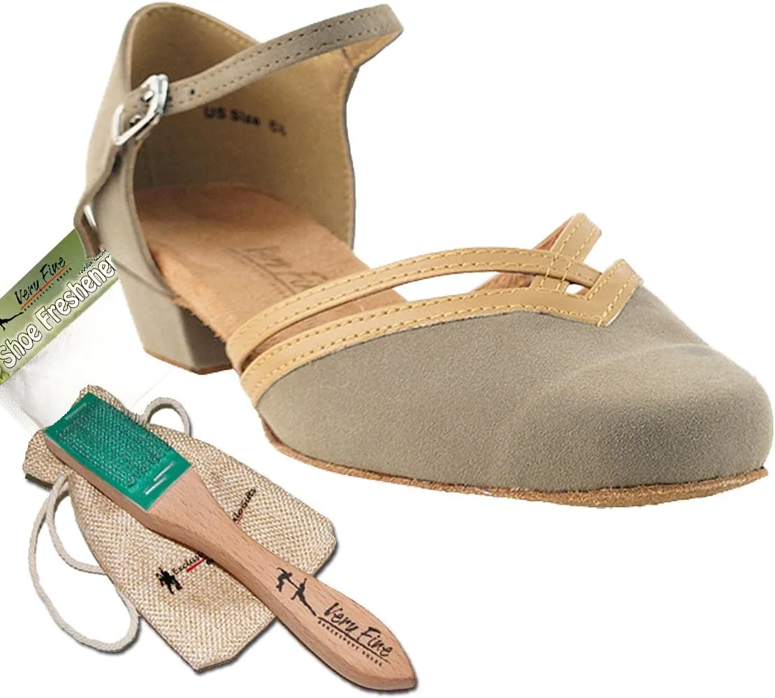 Very Fine Womens Ballroom Dance Shoes Party Salsa Practice Shoes 8881EB Comfortable Dance Shoes 1" (Bundle of 5)