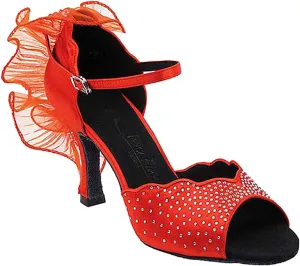 Very Fine Women's Ballroom Dance Shoes Tango Wedding Party Latin Salsa Dance Shoes Red Satin Sera7014EB Comfortable Dance Shoes 3" Heel 8.5 M US [Bundle of 5]