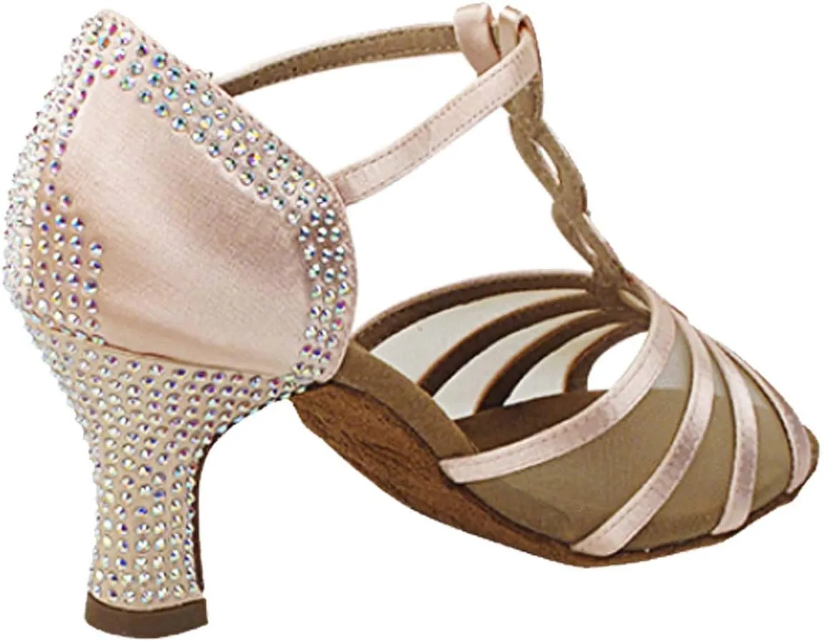 Very Fine Women's Ballroom Dance Shoes Tango Wedding Salsa Shoes S1009CCEB Comfortable Dance Shoes 2.5" [Bundle of 5]