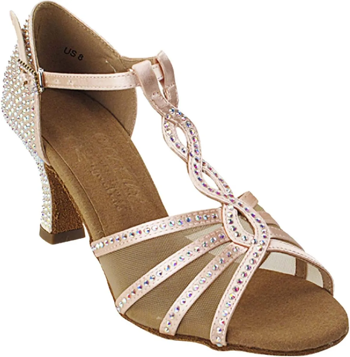 Very Fine Women's Ballroom Dance Shoes Tango Wedding Salsa Shoes S1009CCEB Comfortable Dance Shoes 2.5" [Bundle of 5]