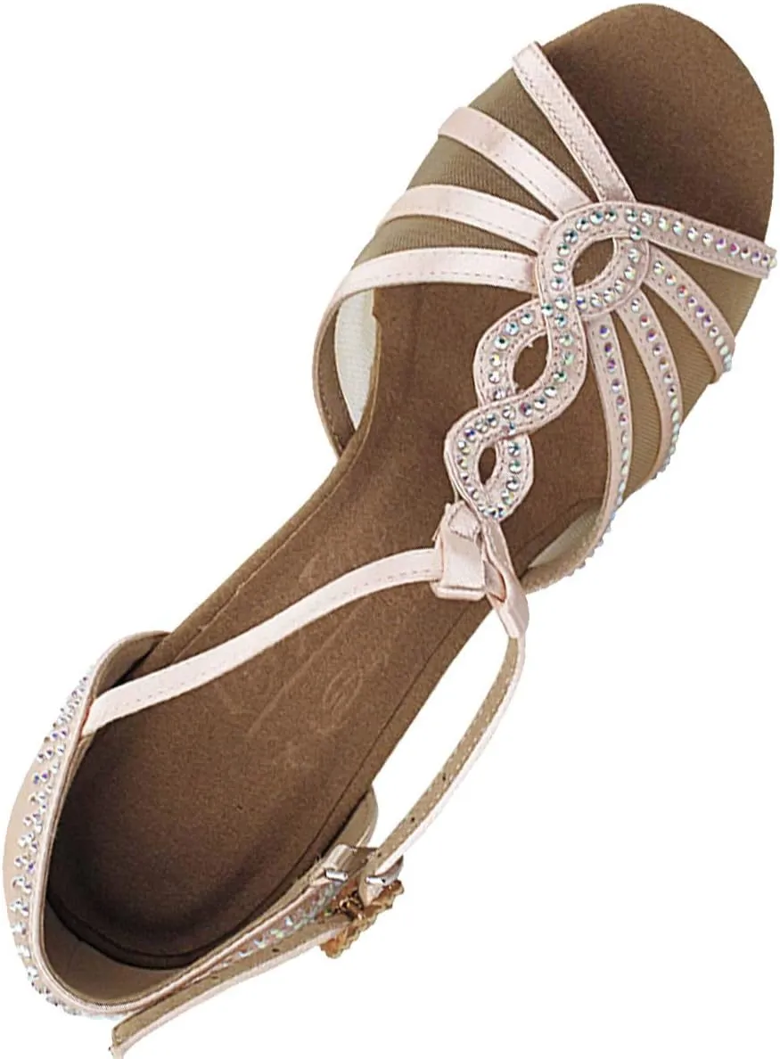 Very Fine Women's Ballroom Dance Shoes Tango Wedding Salsa Shoes S1009CCEB Comfortable Dance Shoes 2.5" [Bundle of 5]