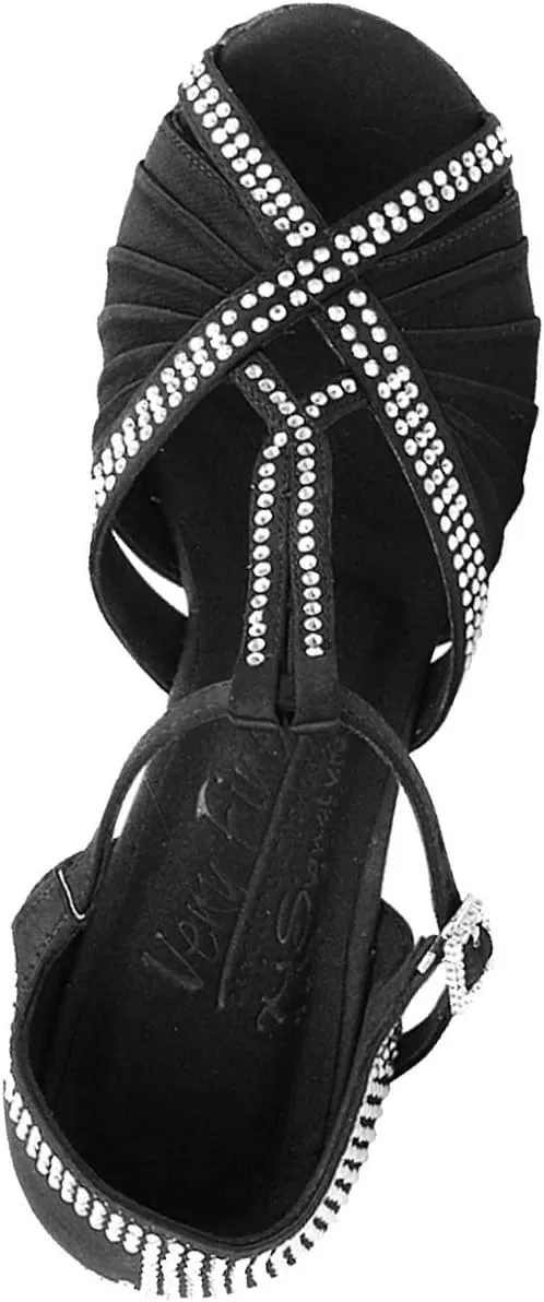 Very Fine Women's Ballroom Dance Shoes Tango Wedding Salsa Shoes S1010CCEB Comfortable Dance Shoes 2.5" [Bundle of 5]