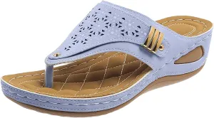 Walking Sandals Women Comfort Orthopedic Wedge Sandals Lightweight Mesh Sport Slides Sandals Arch Support Flip Flops
