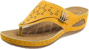 Walking Sandals Women Comfort Orthopedic Wedge Sandals Lightweight Mesh Sport Slides Sandals Arch Support Flip Flops
