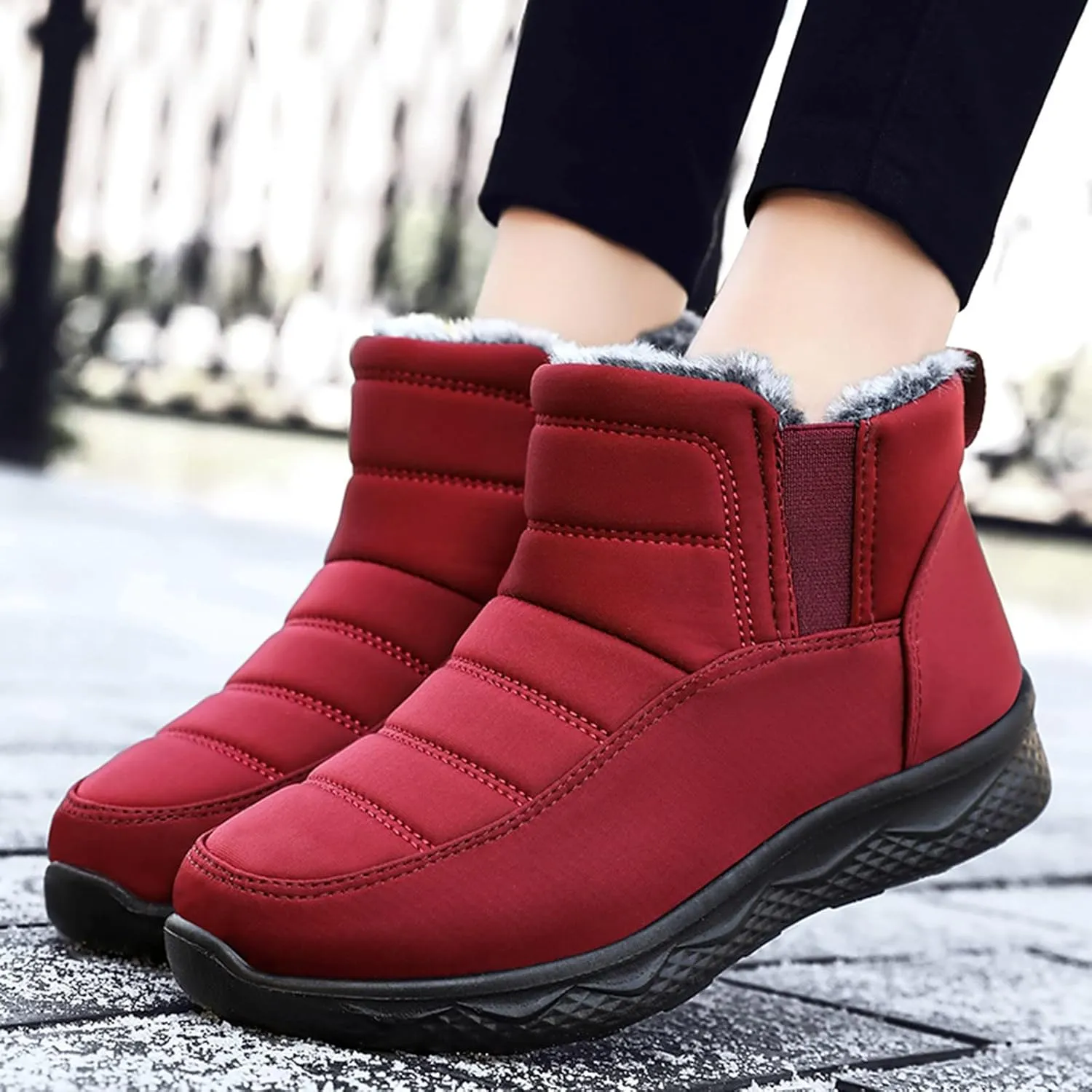 Winter Boots for Women Fashion Knee High Lightweight Snow Boots Women Snow Boots Womens Wide Winter Boots Womens Waterproof Wide Waterproof Winter Boots