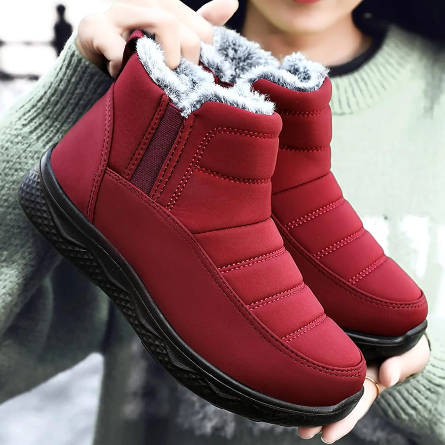 Winter Boots for Women Fashion Knee High Lightweight Snow Boots Women Snow Boots Womens Wide Winter Boots Womens Waterproof Wide Waterproof Winter Boots