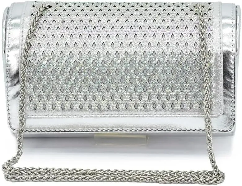 Women Shoes and Bags Set Decorated with Rhinestone Luxury Designer Elegant Heeled Shoes for Party