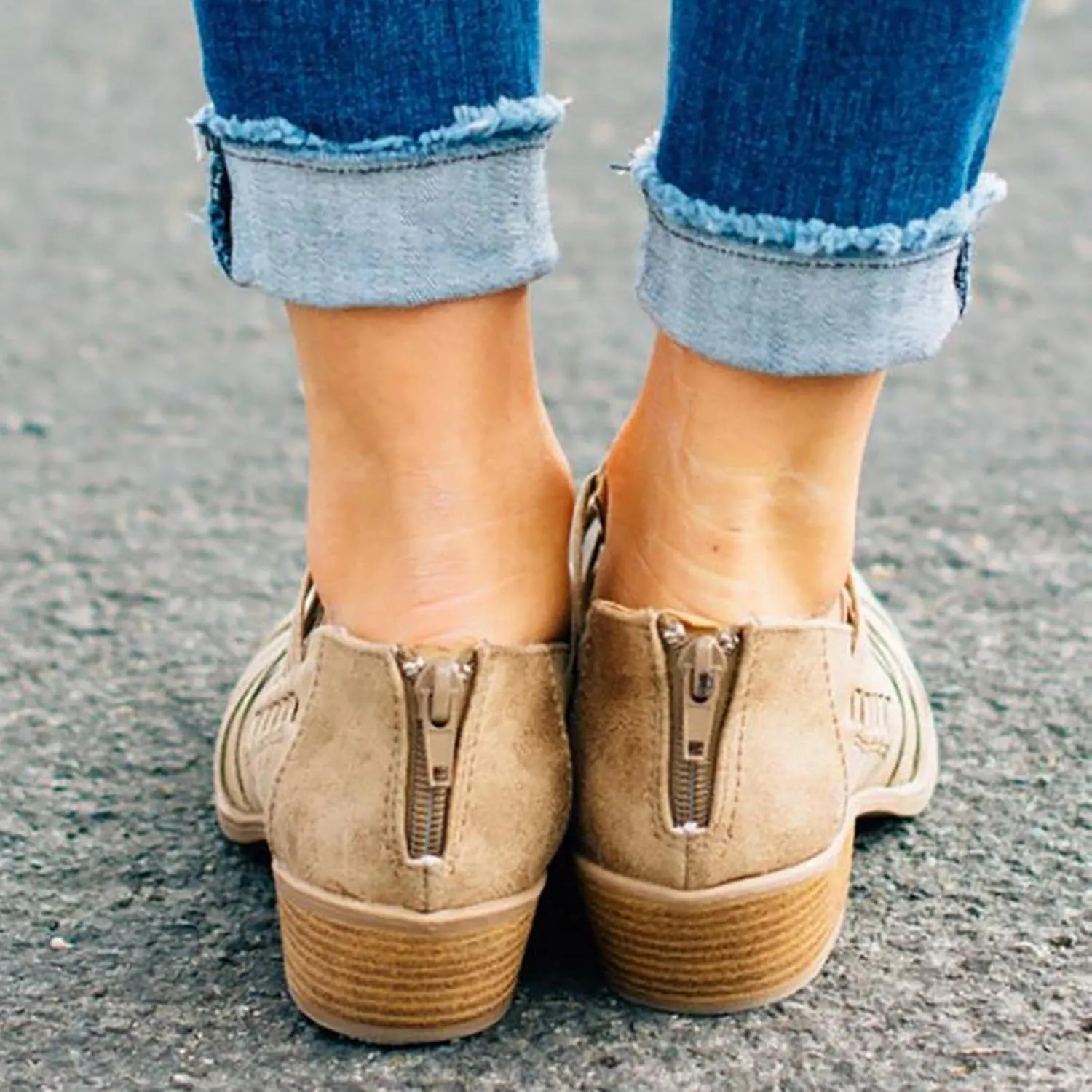 Women Thick Soles Sandals Summer New Pattern Fashion Casual Chunky Heel Buckle Strap pump Shoes Roman Versatile Elegant Wide Feet Retro Non Slip Trendy Battle Dress Non light ballet B87-Khaki