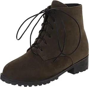 Women's Ankle Boots & Booties Comfortable Wide Width Booties Short Western Boots for Women Walking Shoes Women Fashion Round Toe Cut Out Chunky Stacked Heel Slip on