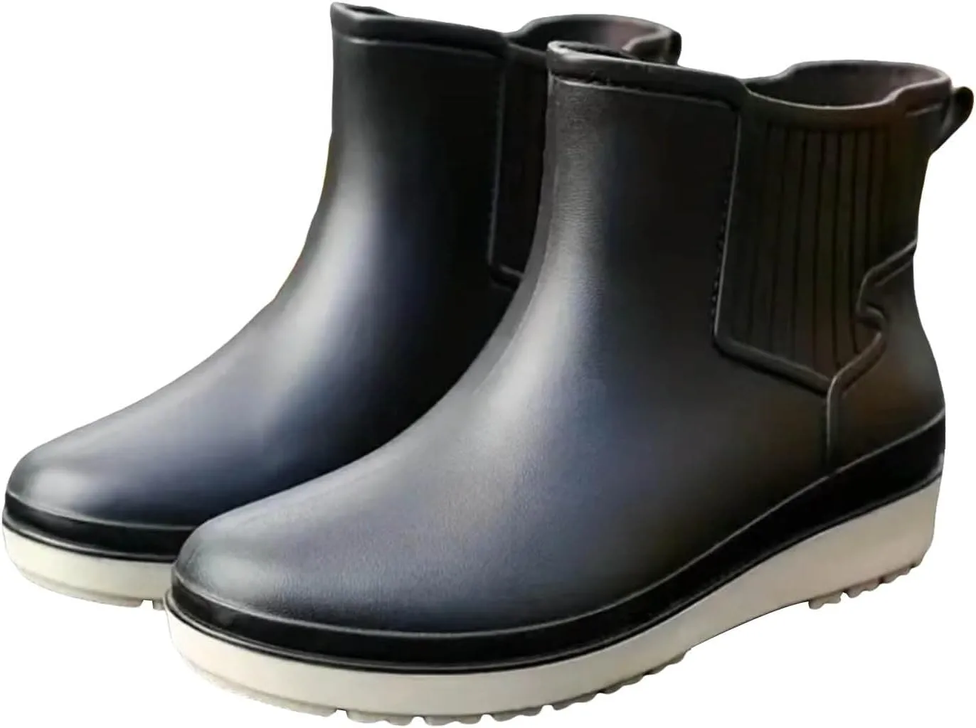 Womens Ankle Rain Boots Ladies Winter Spring Garden Fashionable Low Top and Rain Boots Muddy Boots Women