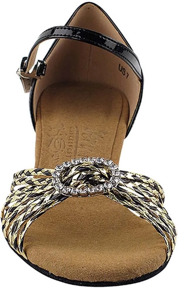 Women's Ballroom Dance Shoes Salsa Latin Practice Shoes S9283EB Comfortable-Very Fine 1.2" [Bundle of 5]