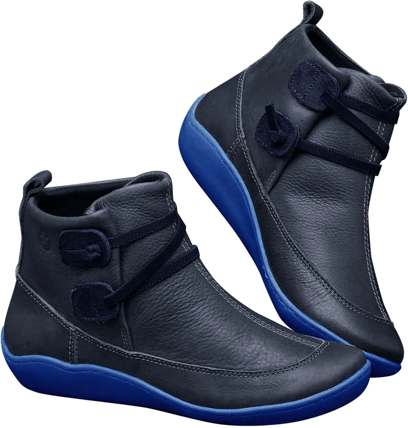 Womens Boots Ankle Black Dress Booties for Women Steel Toed Boots for Women Womens Hiking Boot Cute Cozy Non Slip Pointed Toe Stacked Mid Heel