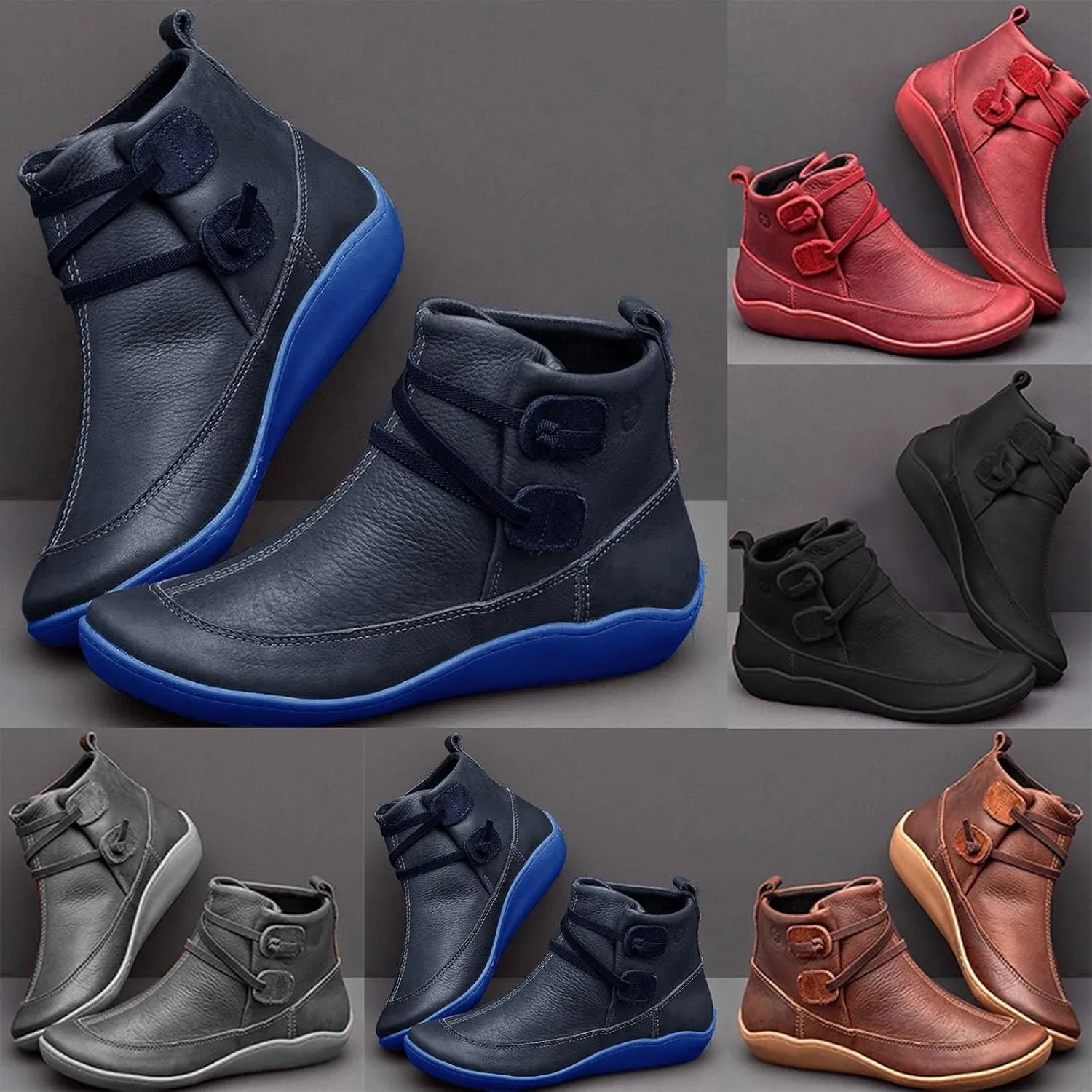 Womens Boots Ankle Black Dress Booties for Women Steel Toed Boots for Women Womens Hiking Boot Cute Cozy Non Slip Pointed Toe Stacked Mid Heel