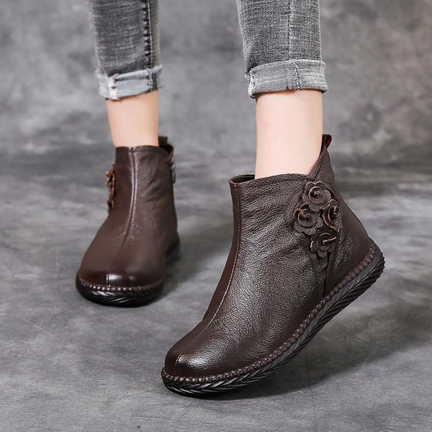 Womens Boots Fall 2024 Ankle Womens Booties with Heel Black Womens Cowboy Boots Womens Bootie with Heel Round Toe Pointed Toe