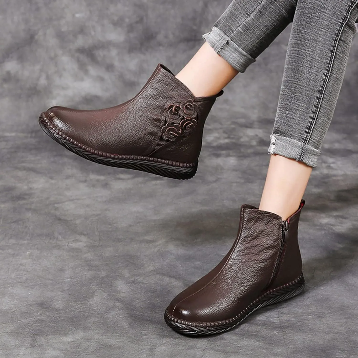 Womens Boots Fall 2024 Ankle Womens Booties with Heel Black Womens Cowboy Boots Womens Bootie with Heel Round Toe Pointed Toe