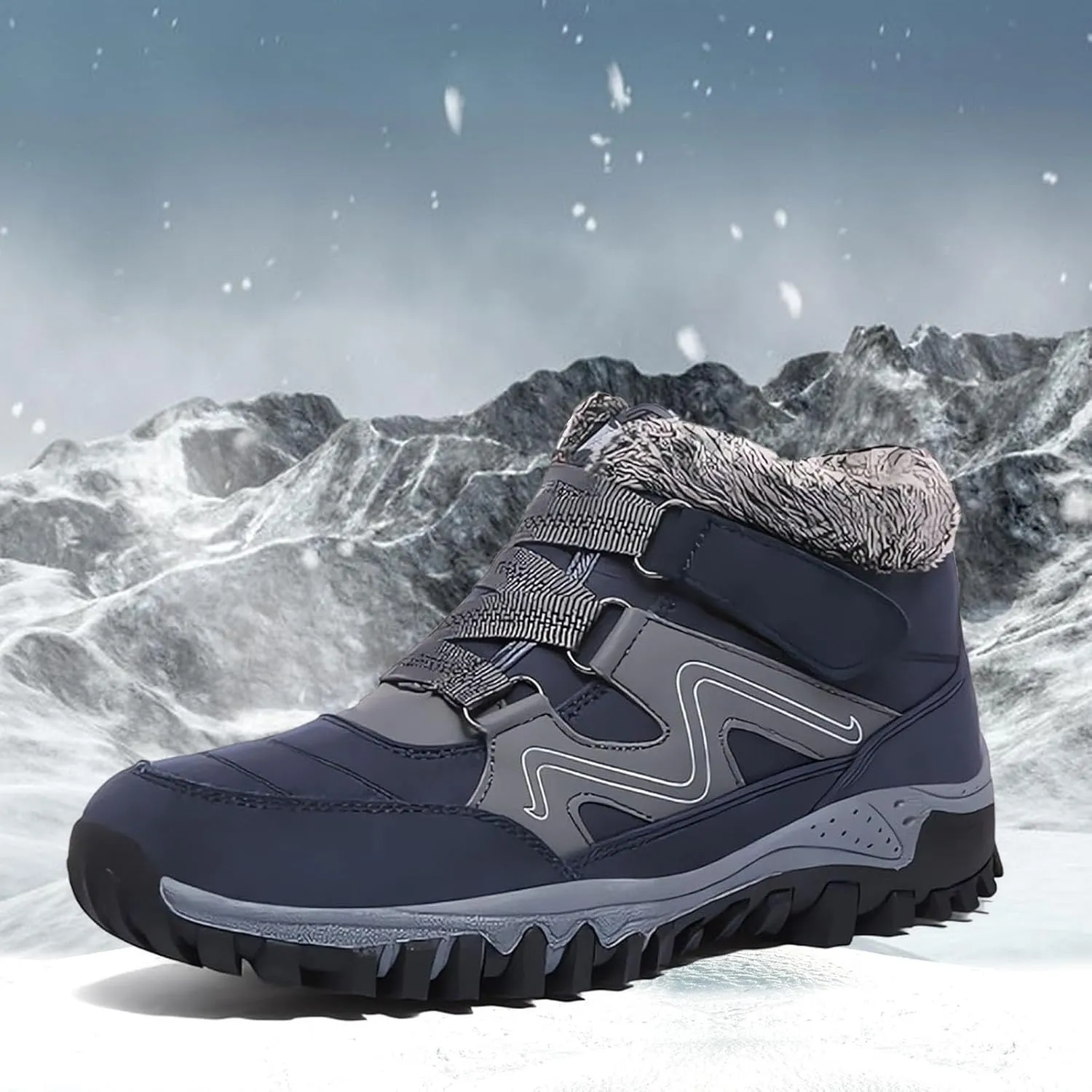 Womens Boots Snow Snow Boots Women Waterproof Insulated with Heel Cup Boots Women Winter Fuzzy Womens Waterproof Boots Tall Zipper Botas De Invierno Contra Agua Mujer