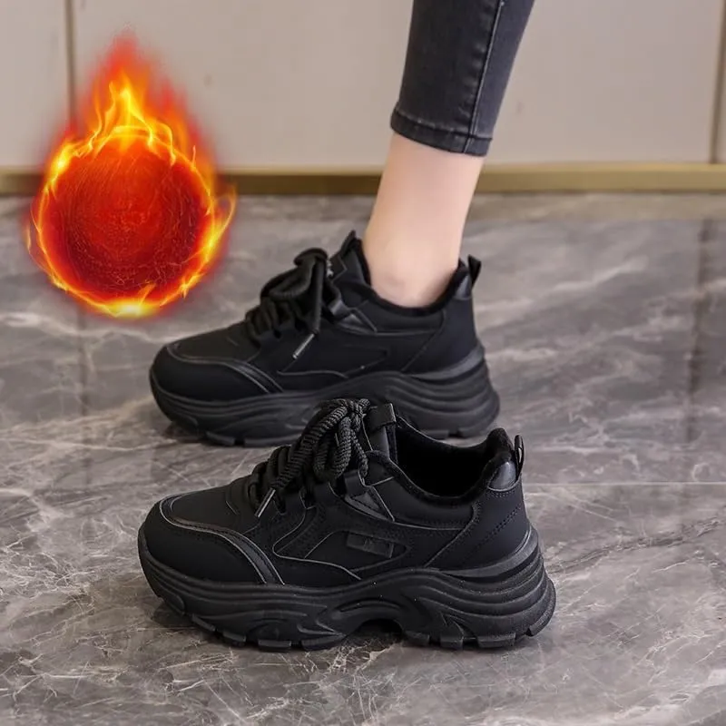 Womens Chunky Sneakers Walking Athletic Casual Shoes Lace-up Air Mesh Tennis Shoes Treny Dad Sneakers