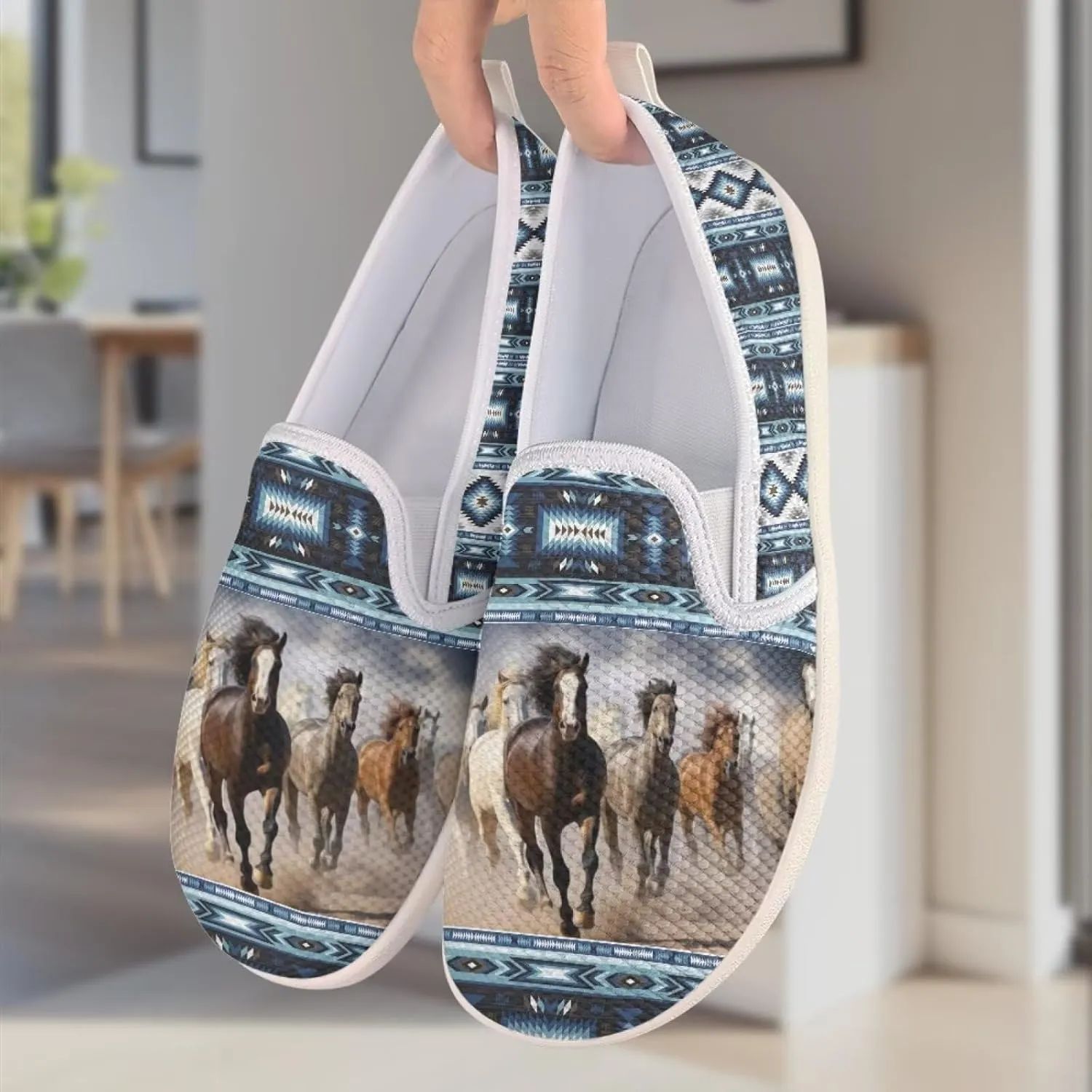 Women's Horse Driving Shoes Work Flats Loafers Mesh Tennis Shoes Walking Office Business Loafer