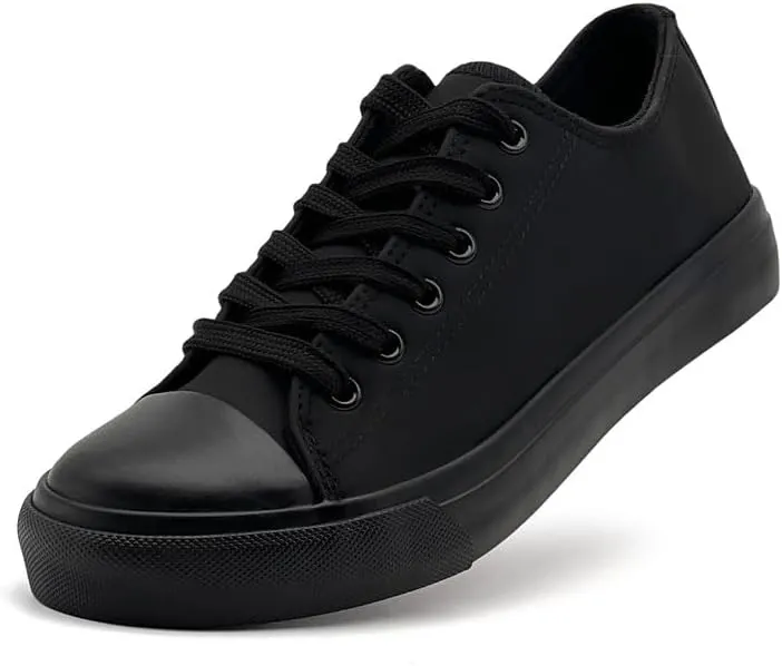 Womens Mens Fashion Sneakers Low Top PU Leather Shoes for Women Men Classic Lace Up Sneakers Casual Tennis Walking Shoes Comfortable
