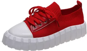 Womens Platform Sneakers White Tennis Shoes Casual Low Top Fashion Sneaker Hiking Workout Sports Gym Footwear