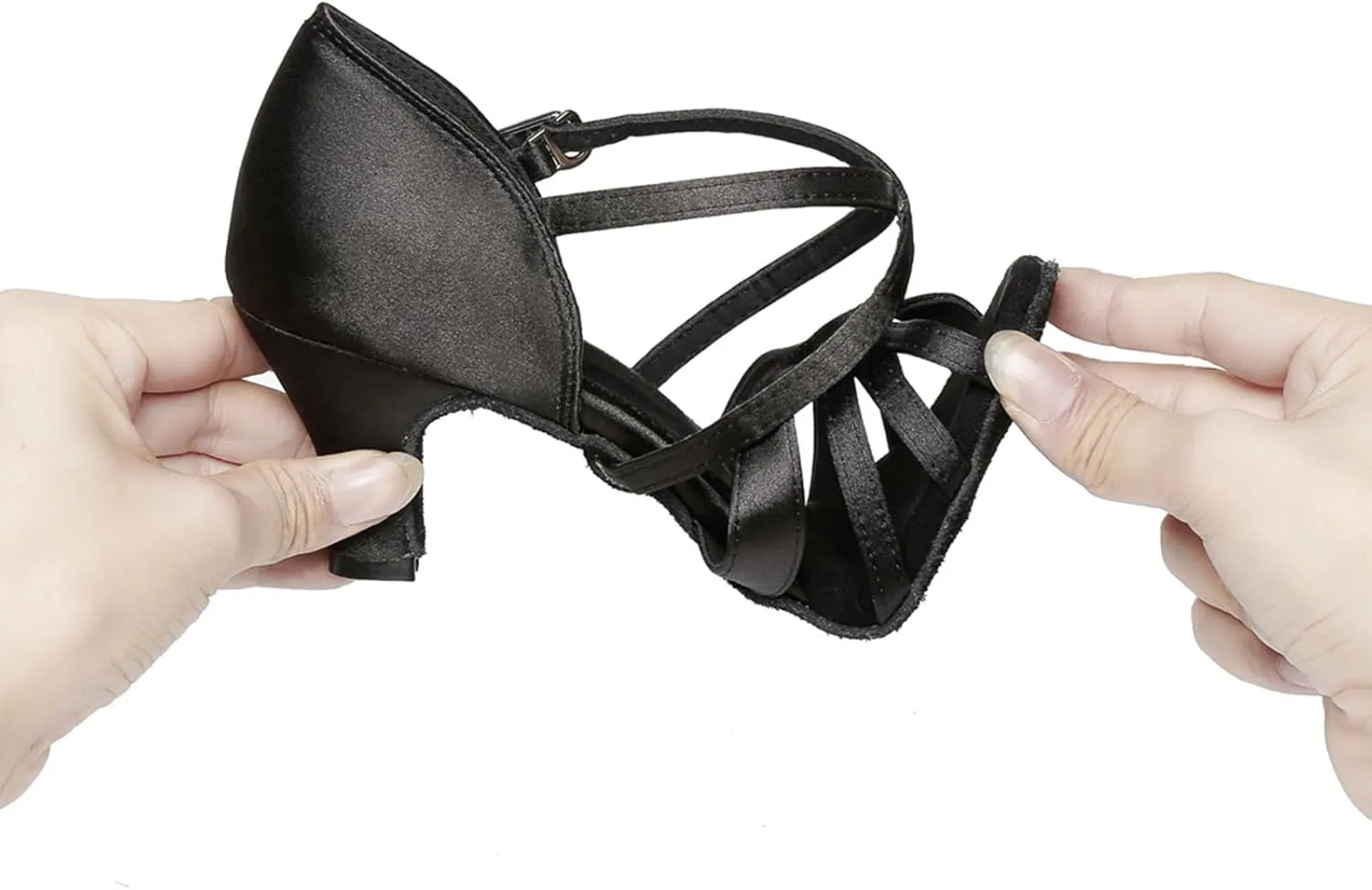 Women's Stylish Peep Toe Satin Ballroom Tango Party Wedding Prom Professional Dance Shoes