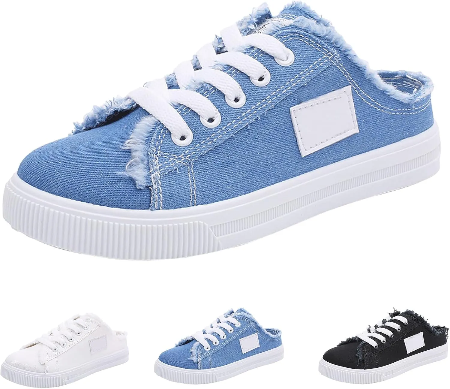 Women's White Canvas Shoes Casual Tennis Shoes Casual Sports Preppy Flat Sneakers Classic Comfortable Clipper Sneakers Low Top Walking Shoe