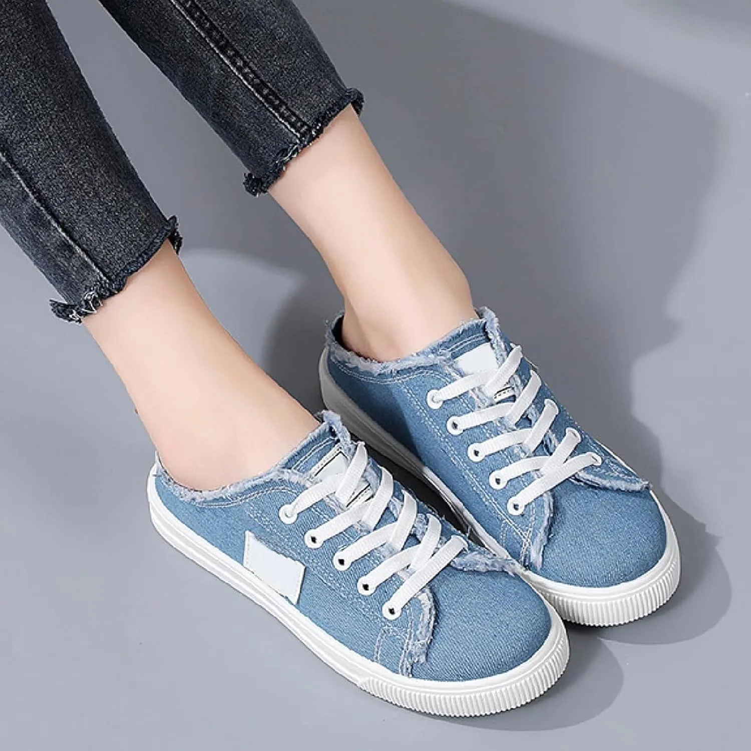 Women's White Canvas Shoes Casual Tennis Shoes Casual Sports Preppy Flat Sneakers Classic Comfortable Clipper Sneakers Low Top Walking Shoe